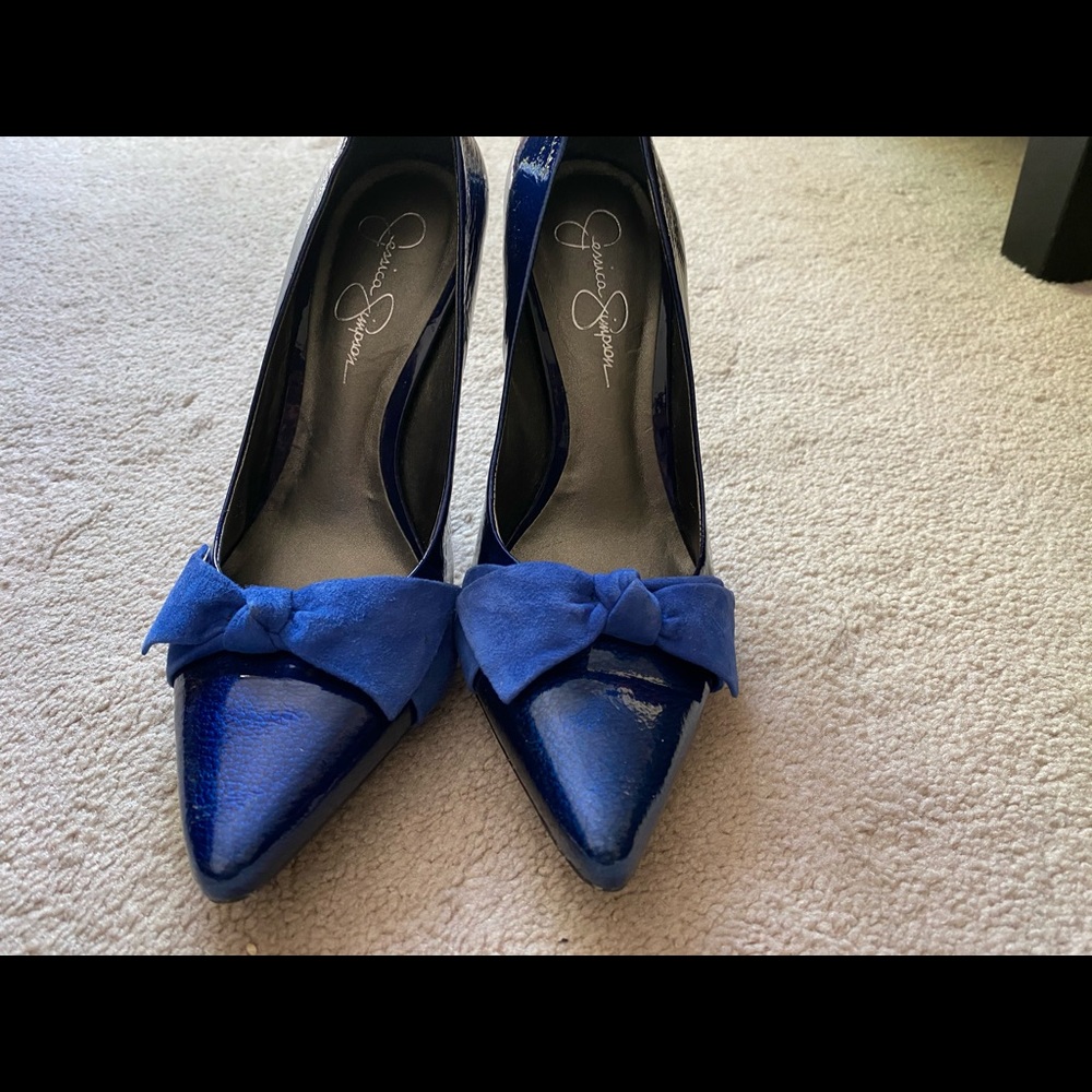 Jessica Simpson Royal Blue Patent Leather Shoe